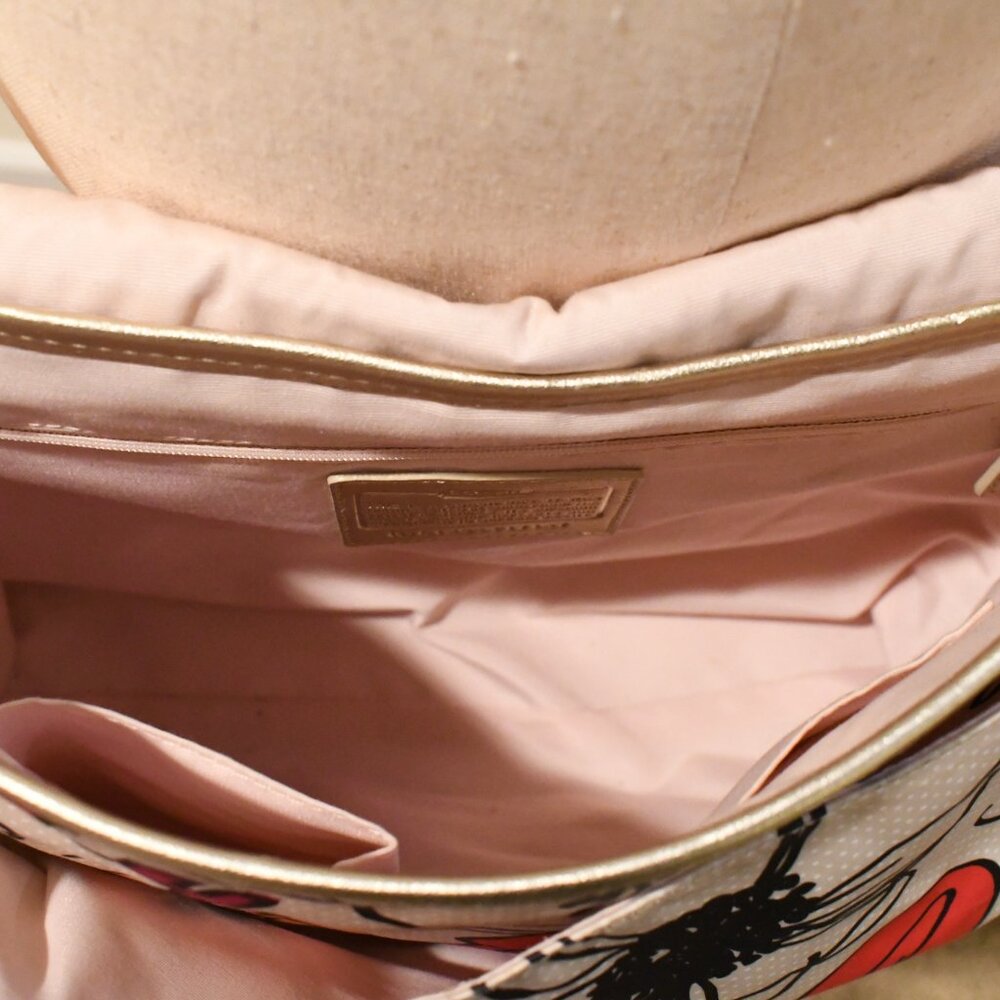 RARE Coach Kyra Poppy Floral Satin Crossbody Bag – Collectible! - Picture 10 of 13